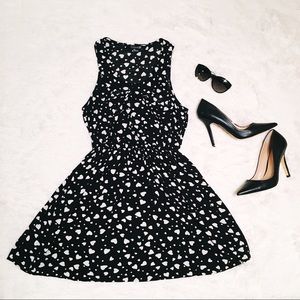 Forever 21 Black + White heart dress